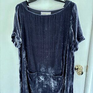 Anthro panne velvet tunic/mini-dress